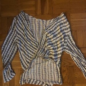 LF Patterned Wrap Top